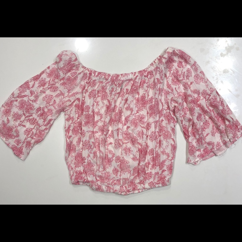 Pink off the shoulder top!